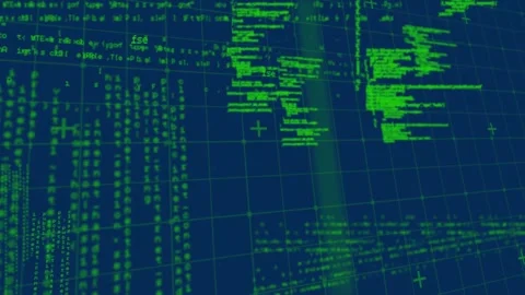 Animation of data processing on navy background Stock Footage 330247668