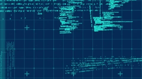 Animation of data processing on navy background Stock Footage 330412524