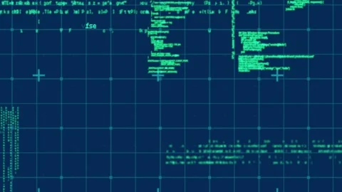 Animation of data processing on navy background Stock Footage 330586160