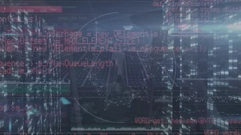 Animation of data processing with network connecting dots against solar power Stock Footage 330287771