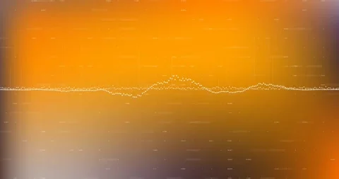 Animation of data processing on orange background Stock Footage 328589186