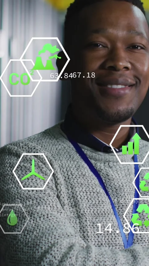 Animation of data processing over african american male it engineer and computer Stock Footage 323899855