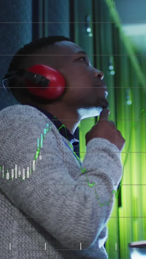 Animation of data processing over african american male it engineer and computer Stock Footage 323899872