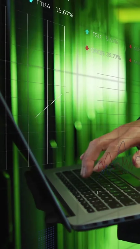 Animation of data processing over african american male it engineer by computer Stock Footage 343901896