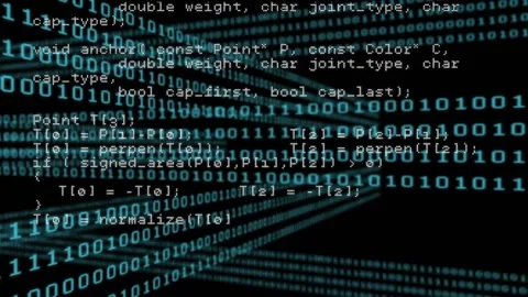 Animation of data processing over binary coding computing Video stock 166137978