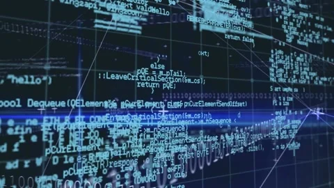 Animation of data processing over binary coding computing Video stock 166138009