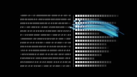 Animation of data processing over binary coding computing Video stock 166138010