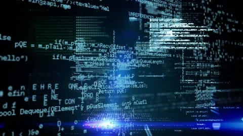 Animation of data processing over binary coding computing Video stock 166138016