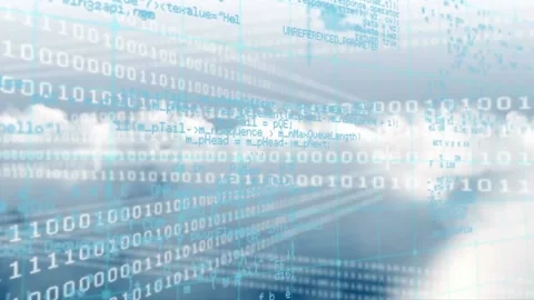 Animation of data processing over binary coding computing Video stock 166138025
