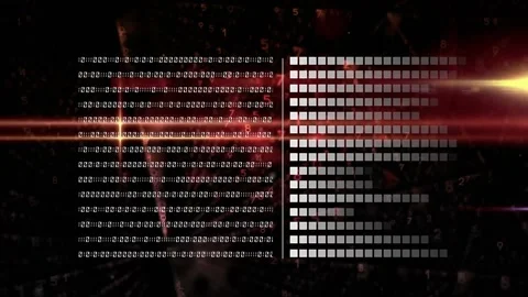 Animation of data processing over binary coding computing Video stock 166138037