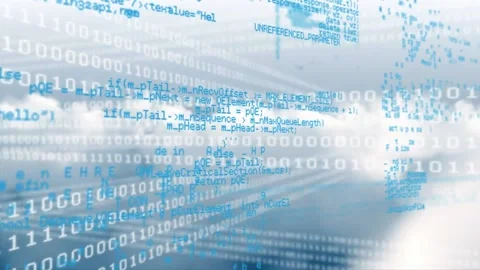 Animation of data processing over binary coding computing Video stock 166138084