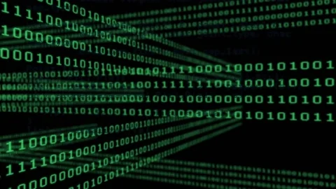 Animation of data processing over binary coding computing Video stock 166138110