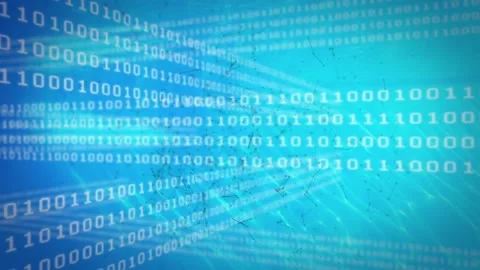 Animation of data processing over binary coding computing Video stock 166138111
