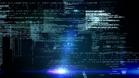 Animation of data processing over binary coding computing Video stock 166138123