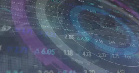 Animation of data processing over binary coding Stock Footage 206098225
