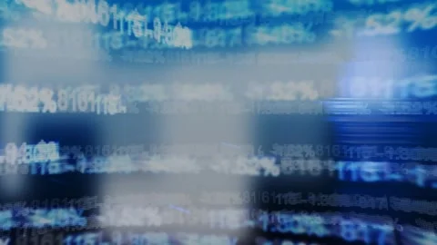 Animation of data processing over binary coding computing Video stock 327528496