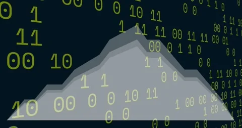 Animation of data processing over binary coding Stock Footage 327902177