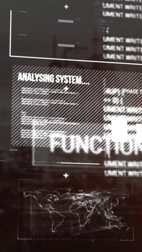 Animation of data processing over building site Vídeos de archivo 322148520
