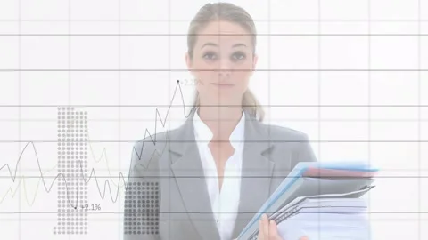 Animation of data processing over caucasian businesswoman with documents Stock Footage 171267790