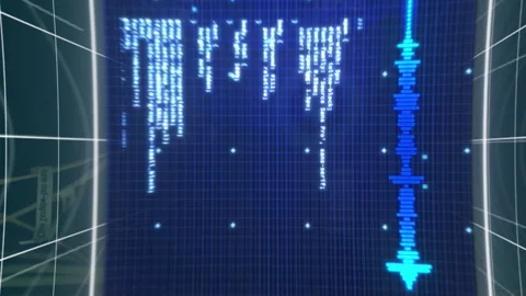 Animation of data processing over caucasian female it engineer fixing cables of Stock Footage 312582730