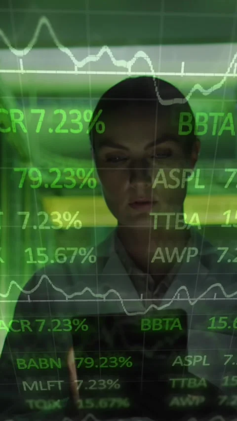 Animation of data processing over caucasian female it engineer with tablet Stock Footage 324611200