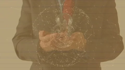 Animation of data processing over caucasian businessman with lightbulb Stock Footage 325961226