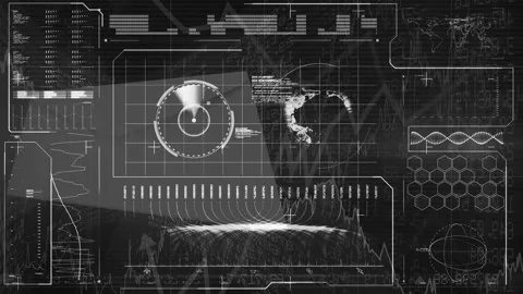 Animation of data processing over caucasian female computer hacker Stock Footage 327276916
