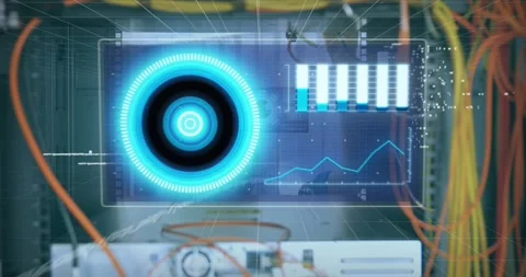 Animation of data processing over caucasian female engineer connecting computer Stock Footage 327446604