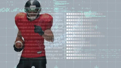 Animation of data processing over caucasian male model Stock Footage 329917648
