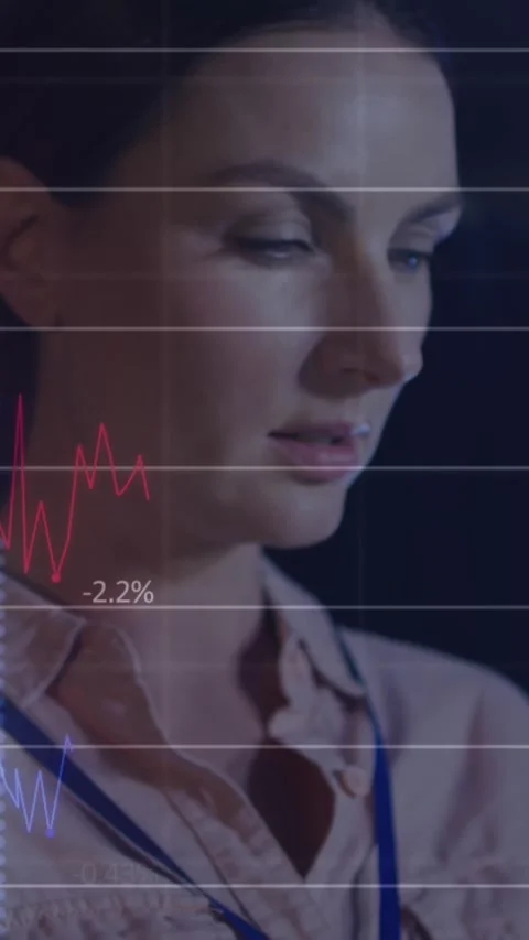 Animation of data processing over caucasian female it engineer with tablet Stock Footage 342225380
