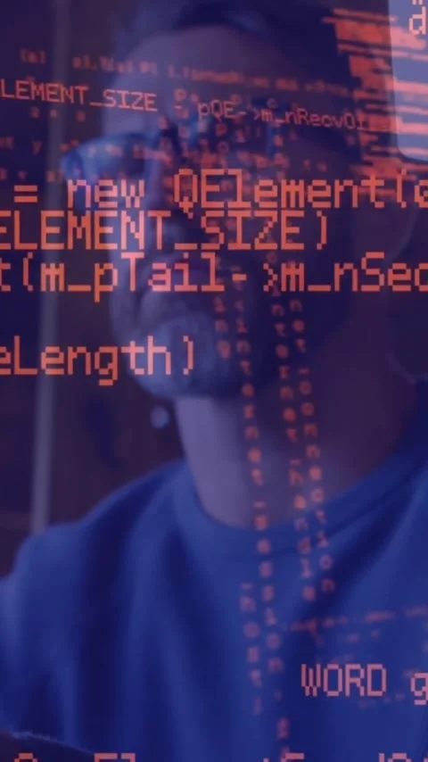 Animation of data processing over caucasian man using laptop Stock Footage 342707928
