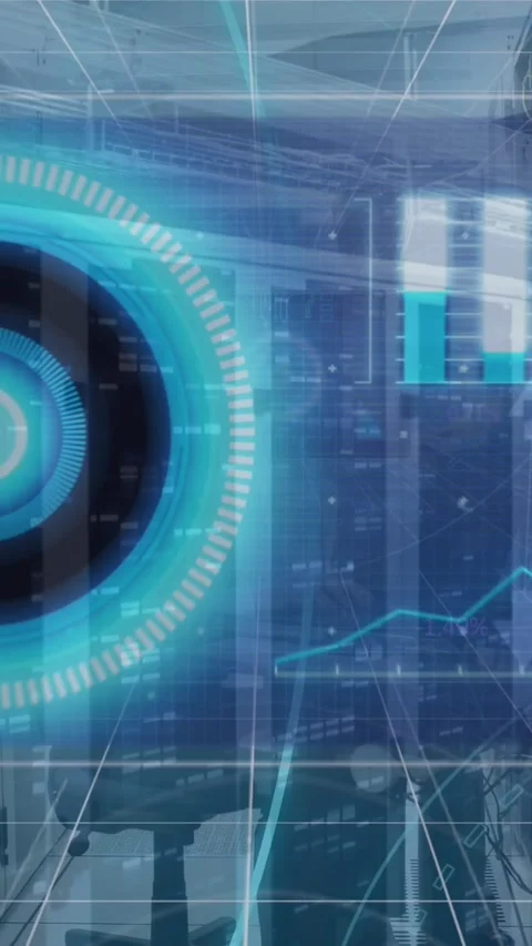 Animation of data processing over caucasian male and female engineer working at Stock Footage 343887642