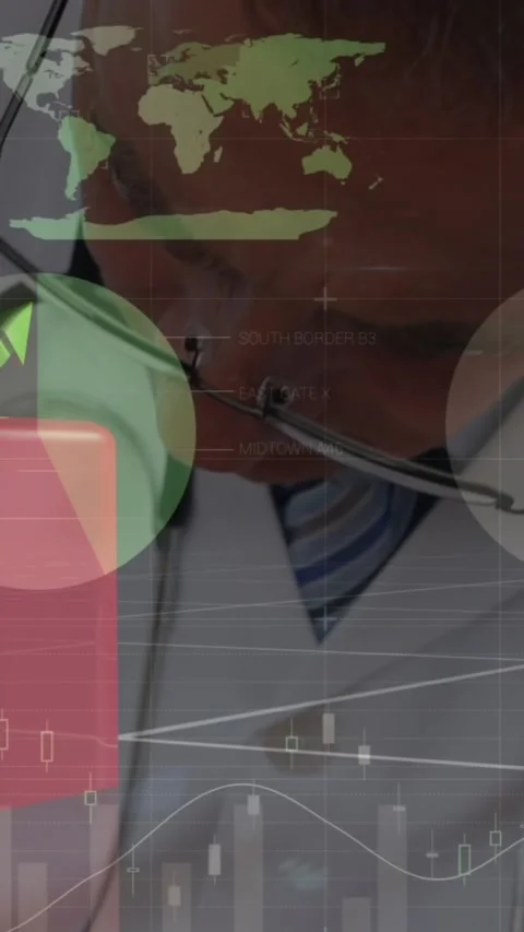 Animation of data processing over caucasian male doctor Stock Footage 344706149