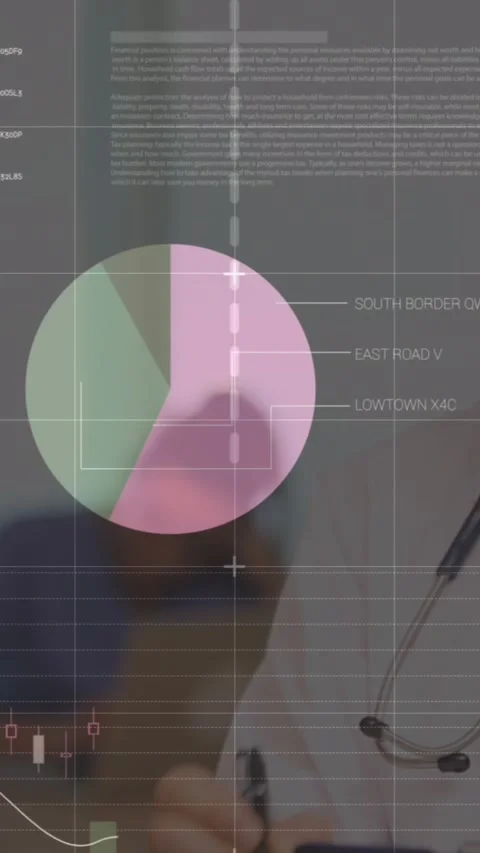 Animation of data processing over caucasian male doctor with file Stock Footage 344706298