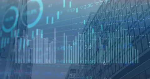 Animation of data processing over cityscape 스톡 동영상 229433888