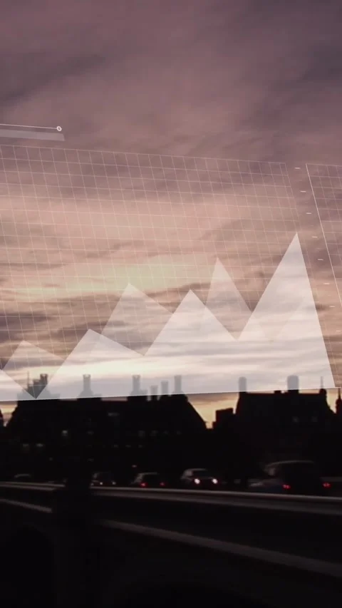 Animation of data processing over cityscape of london Stock-Footage 321440988