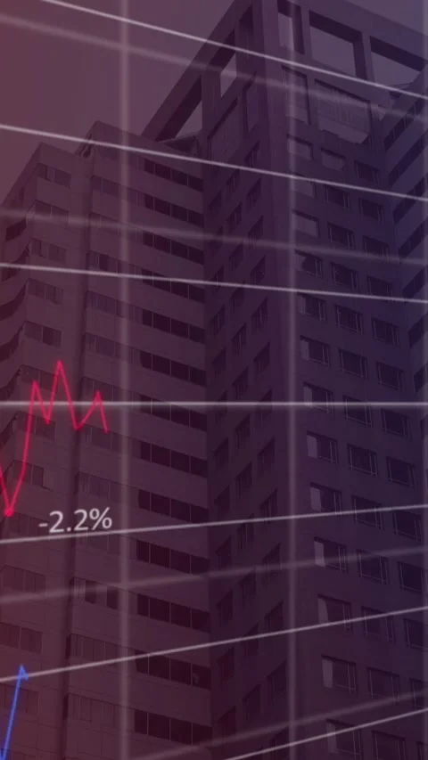 Animation of data processing over cityscape Stock Footage 344706206