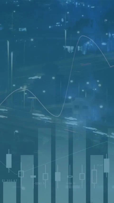 Animation of data processing over cityscape Stock Footage 344783046