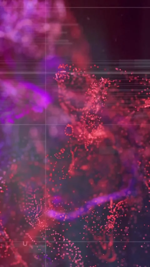 Animation of data processing over colourful shapes Stock Footage 343902716