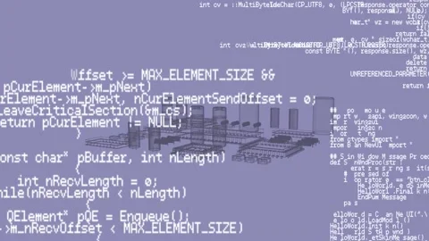Animation of data processing over computer processor Stock Footage 159721994
