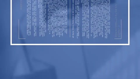 Animation of data processing over computer in empty office Stock Footage 313186594