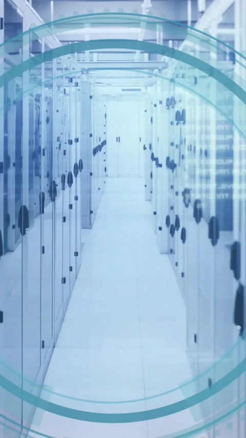 Animation of data processing over computer servers Stock Footage 319975119