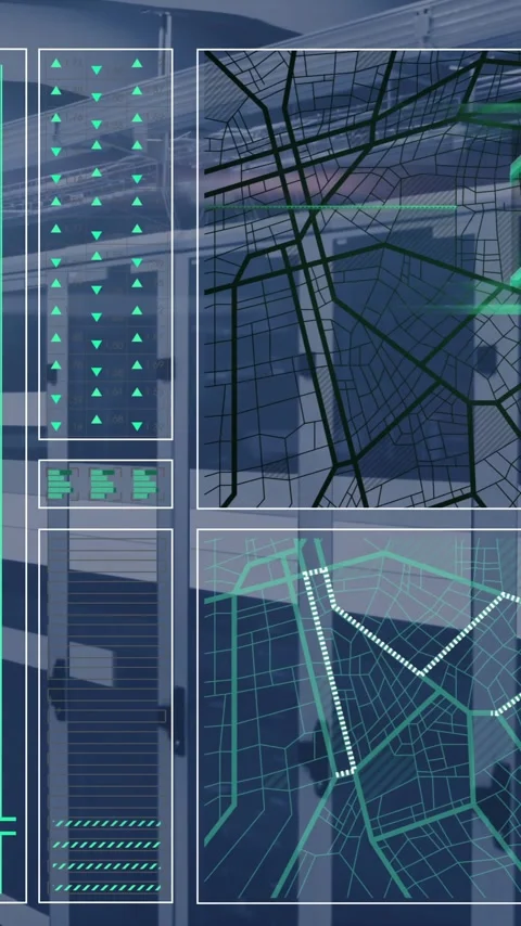 Animation of data processing over computer servers Stock Footage 320589868