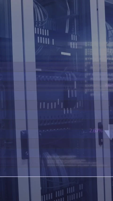 Animation of data processing over computer servers Stock Footage 321265207