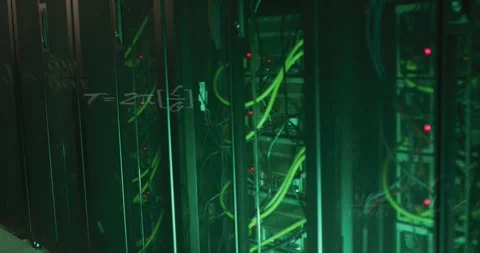 Animation of data processing over computer servers Stock Footage 326880765