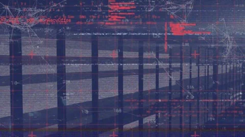 Animation of data processing over computer servers Stock Footage 327644185