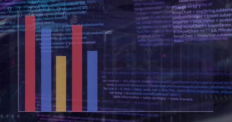 Animation of data processing over computer servers Stock Footage 328836818