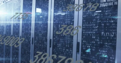 Animation of data processing over computer servers Video stock 329128168