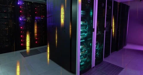 Animation of data processing over computer servers Stock Footage 330659666