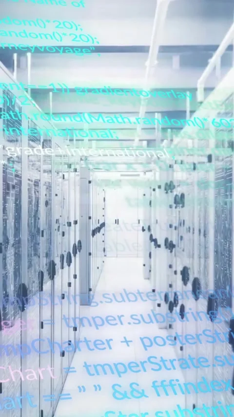 Animation of data processing over computer servers Stock Footage 341920810